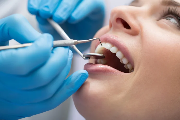 A picture demonstrating dental checkup