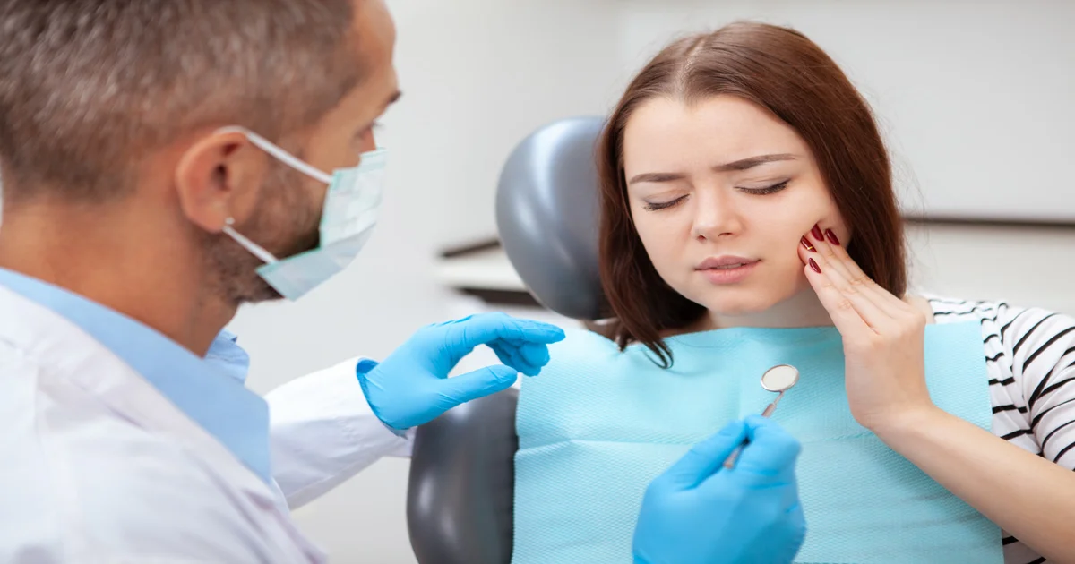 A picture taken from a dental emergency appointment
