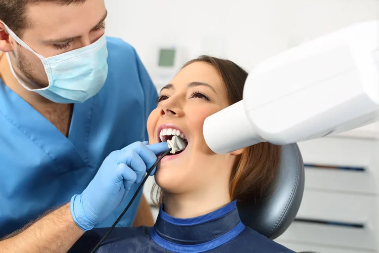 A picture taken in the middle of an appointment