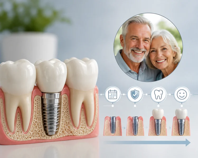 A picture representing dental implants longevity for seniors