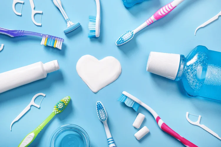 A picture of oral care products