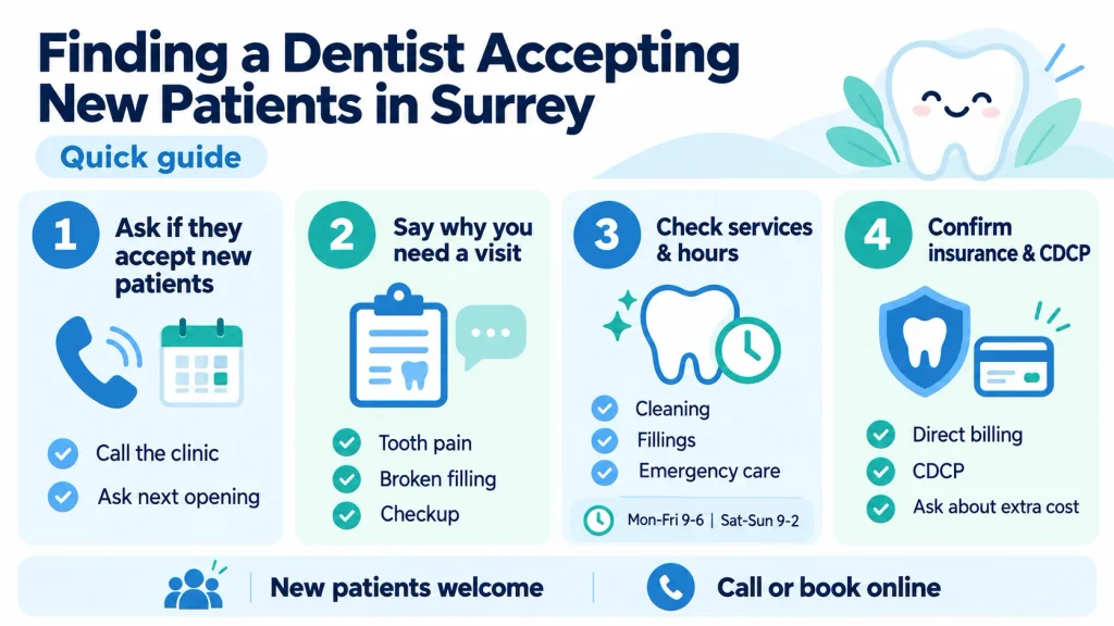 a picture about finding a dentist that accepts new patients